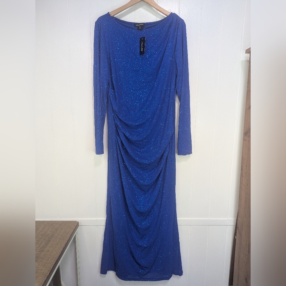 ⭐NWT Candalite Elegant Blue Long Sleeve Dress - Picture 8 of 9
